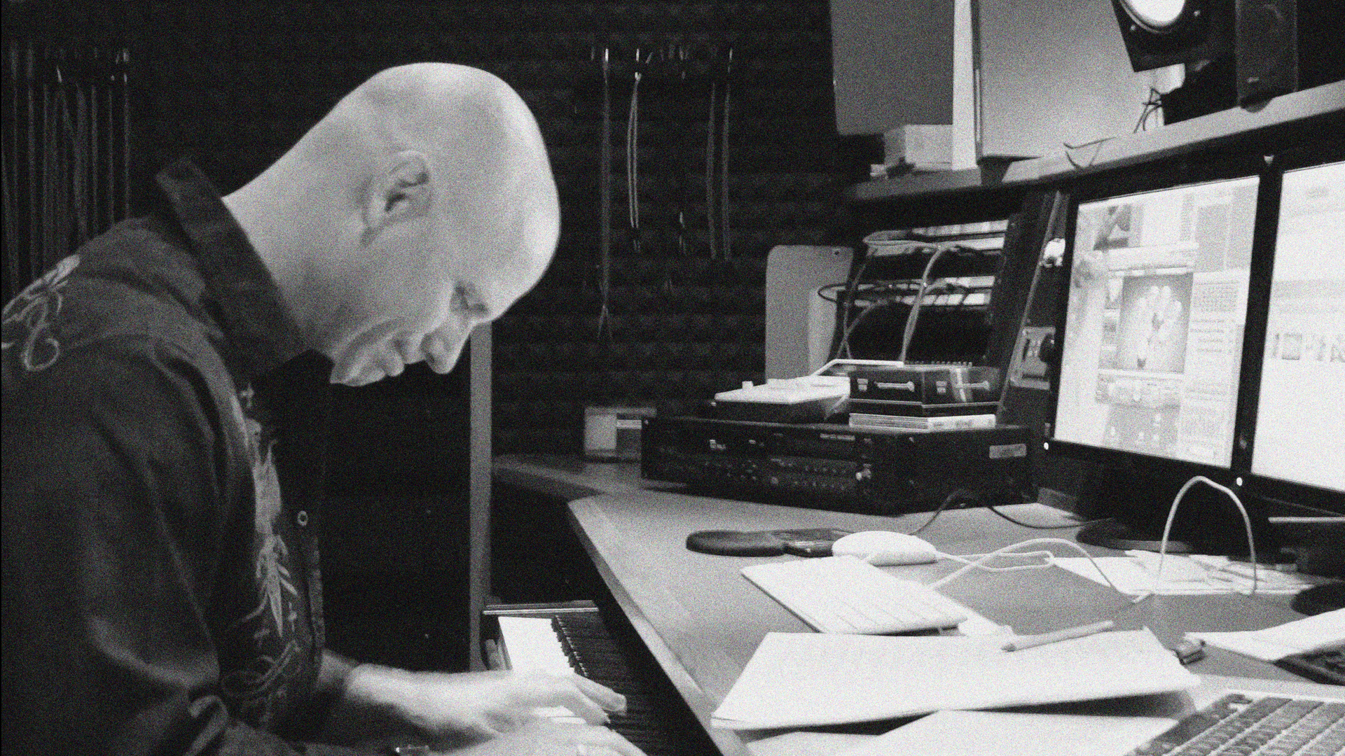 Chuck at the keyboard